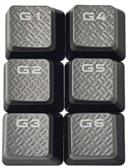 6 Tasten G1/2/3/4/5/6 Textur-Tastenkappen ABS Hintergrundbeleuchtung Tastenkappen für Strafe K95 mechanische Tastatur