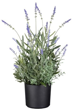 CREATIV green künstlicher Lavendel 50cm im Topf I künstliche naturgetreue Lavendelpflanze mit Blüten I Deko Lavendel für Innen I hochwertige & dekorative Dekopflanze I Kunstpflanze im Topf