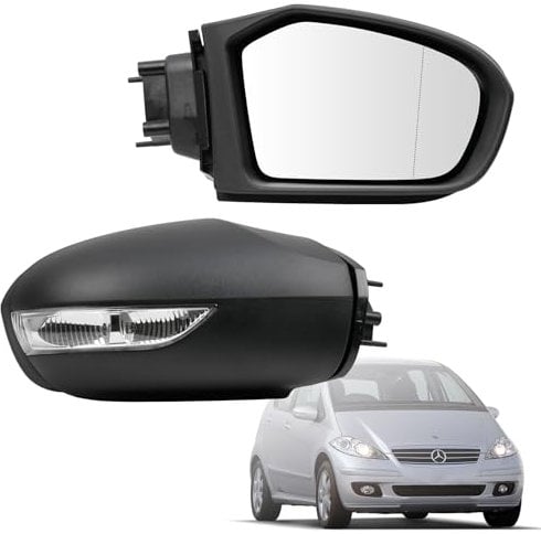 Convitex Außenspiegel Rechts Mercedes A Klasse W169 Baujahr 2004 2005 2006 2007 2008, Spiegel Rechts B Klasse W245 Baujahr 2005 2006 2007 2008, Seitenspiegel Komplette Elektrisch Beheizbar Mit Blinker