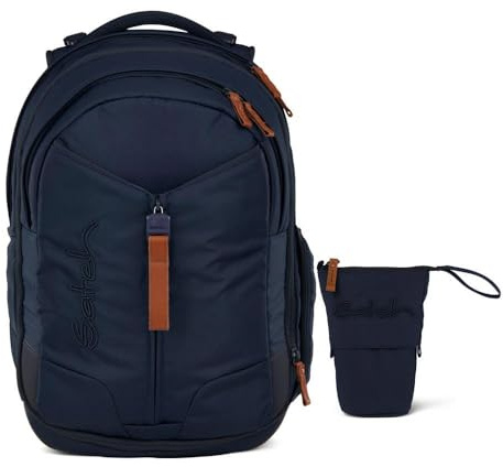 Satch Match Schulrucksack Set 2tlg. inkl. Pencil Slider (Nordic Blue Skandi)