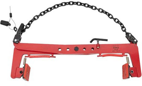 Qussse Pinza per pavimentazione, 500 kg, pinza per sollevamento pietra, morsetto per pietra e pietra, apertura regolabile 33 – 70 cm, per il sollevamento di legno e pietra