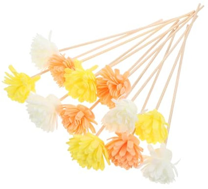 BESTYASH 12 Stück Teiliges Blumendiffusor Sticks Nachfüllbare Duftstäbchen für Ätherische Öle Realistische für Perfektes für Badezimmer und Wohnräume