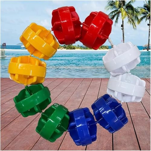 SSDDLZEQ Sicherheitsseil-Set for Poolbahnteiler, schwimmendes Seil for Strand- und Wasserparkpools, schwimmende Warnleine for Abtrennen gefährlicher Bereiche(12cm,2/6.56FT)