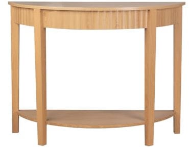 Calicosy – Console Arrondie Effet Vague à 2 Niveaux – Meuble d’Entrée ou Salon – Design Élégant et Contemporain – L100 x P40 x H76 cm – Collection Bologne