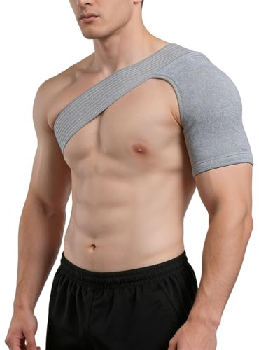 Shoulder Support Brace for Men Women,Rotator Cuff Shoulder Support (Gray) | Breathable Rotator Cuff Brace with Arm Sling, Secure Shoulder Brace for Rotator Cuff, Ideal for Sleep & Daily Suppor