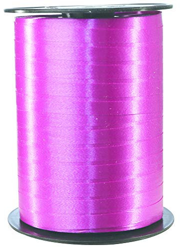 Clairefontaine 601703C Spule Geschenkband glatt (500 m x 7 mm, ideal für Bastelprojekte und Geschenke) 1 Stück fuchsia