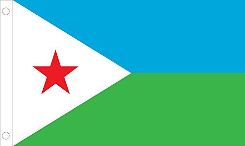 Allied Flag Djibouti United Nation Flagge, Nylon, 61 x 91 cm