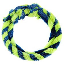 FEZ Nabenputzringe Blau/Neongelb (Set 1x 25cm + 1x 30cm für Fahrrad)