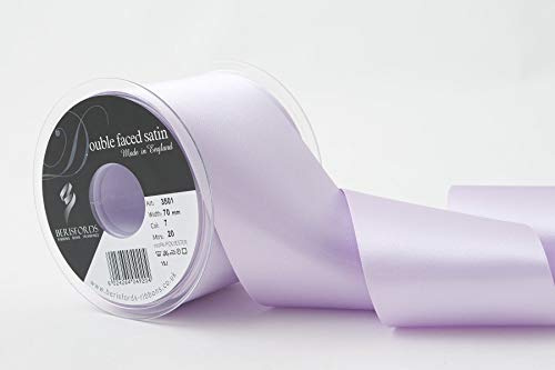 Berisfords Double Faced Satin Ribbon, Helio, 70 mm Width, 20 metre Length
