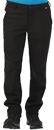 Regatta Fenton Pantalón Tejido Softshell Impermeable Trousers, Hombre, Black, 38