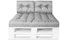 JMH Palettenkissen Palettenauflage Sitzkissen Rückenkissen Palettensofa Kissen Euro Paletten Polster MH-JC01 (120x40x10/20 cm Rückenkissen, Hellgrau)