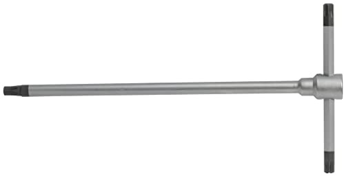 SW-Stahl 31665L-45 T-Griff Winkelschraubendreher - T45 x 250 mm TX | Schlanke Vollmetallausführung aus Chrom-Vanadium-Stahl - Verschiebbarer Quergriff für hohe Drehmomente und Präzision