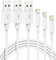 Cavo per iPhone [certificato MFi]- Set di 3 cavi Lightning 1M2M3M con connettore ultra resistente cavo iPhone ricarica rapida per iPhone 13/13 Pro/Max/12/12 Pro/Se/11/11 Pro/X/XS/XR/8/8 Plus/7/iPad