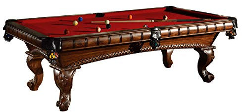 Billiard-Royal Billardtisch Pooltisch Modell Aramis 8 ft. mit hochwertigem K-55 Bandengummi und freier Tuchwahl, Tuchfarbe:Burgundy