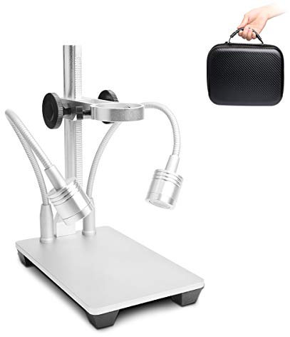 Aluminum Alloy Stand for USB/WiFi/LCD Digital Microscope Camera, Cainda Universal Metal Stand Holder