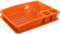 ECO Large Plastic Dish Drainer Rack with Drip Tray | Heavy Duty Sturdy Dish Rack for Kitchen Countertop | Orange Dish Drainer for Efficient Kitchen Organization & Cutlery Placement (Orange)