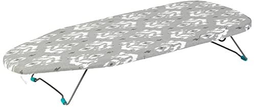 Beldray LA023735IKATEU7 Tabletop Ironing Board - 76 x 31cm, Machine Washable 100% Cotton Ikat Cover, Felt Underlay, Lightweight, Easily Foldable With Hanging Hook Perfect for Travel & Small Spaces