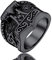 FaithHeart Vintag Herren Siegelring Retro Viking Thors Hammer Fingerring Schwarz Mjölnir Ring Jungen Partnerring Freundschaftsring für Valentinstag Weihnachten