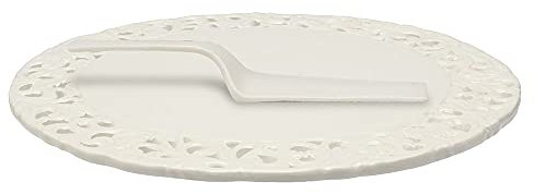 ANDREA FONTEBASSO Plat à Gâteau avec Pelle, Intégré, Assiette à Gâteau avec Pelle