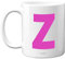 Stuff4 Personalised Alphabet Pink Initial Mug - Letter Z Mug, Gifts for Her, Mothers Day, Birthday Gift for Mum, 11oz Ceramic Dishwasher Safe Anniversary, Valentines, Christmas, Retirement