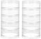 EXCEART 2 Sets Transparent Round Bead Storage Containers with Compartments, Stackable Jewelry Organizing Box for Crafts, Buttons, and Gift Display