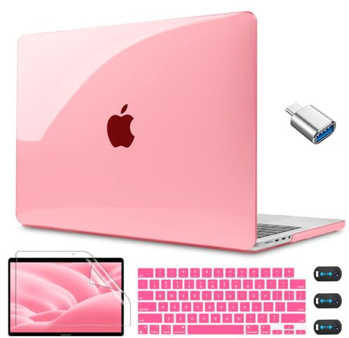 CISSOOK Compatible with MacBook Pro 14 Inch Case Pink 2025 2024 2023 2021 Release M4 A3112 A3185 A3401/ M3 A2918 A2992 A2779 M2 A2442, Plastic Hard Shell Case for MacBook Pro 14.2, Clear Pink