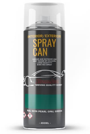 Xtremeauto Spray Paint Finish For Indoor And Outdoor Use Garden Cars Home Kitchen Bathroom Furniture Art Craft Bikes Radiators Metal Wood Plastic Glass UPVC Stone PVC RAL 6036 Pearl opal green