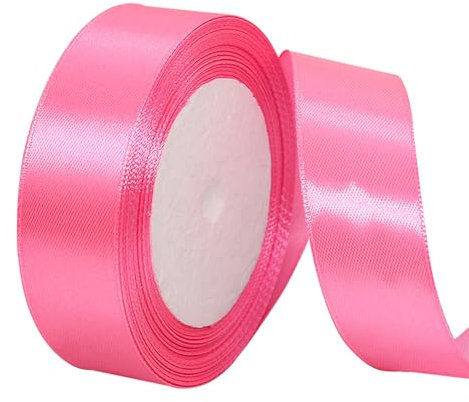 23Meter Satinband Pfirsichrot 25mm Satinband Bänder,Breit Schleifenband Dekoband Stoffband Geschenkband Hochzeitsdeko Schleife für Geschenkverpackung,Kunsthandwerk,Haarschleifen,Blumenstrauß