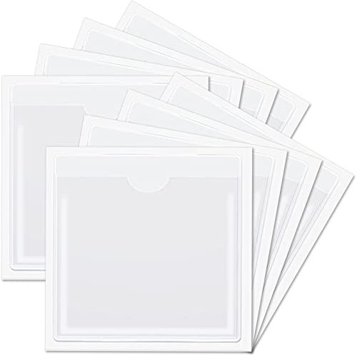 8pcs Porta assicurazione auto adesivo,Porta Biglietti Parcheggio,Portabollo per Auto,Porta Bollo Adesivo Parabrezza Trasparenti,Permesso,Parcheggio Biglietto,Disabilità Permessi(10,5*10,5cm)