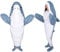 Belloxis Hai Kuscheldecke Mit Ärmeln Shark Geschenke für Frauen Geburtstagsgeschenk für Frauen Geschenke für Freundin Frau Freundinnen Hoodie Decke mit Ärmeln und Kapuze Geschenke für Männer Ehemann