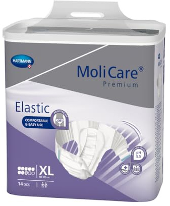 MoliCare Premium elastische Einwegunterwäsche: diskrete Anwendung für Frauen und Männer mit Inkontinenz; 8 Tropfen, Größe M, 3 Packungen mit je 26 Stück (78 Stück)