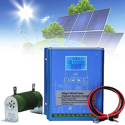 ANXYYDS Regolatore di Carica MPPT PWM 2000W/4000W/6000W Wind Solar Hybrid System 12V/24V/48V Regolatore Solare Generatore di Turbina Eolica Uso Domestico, 6000W-24V
