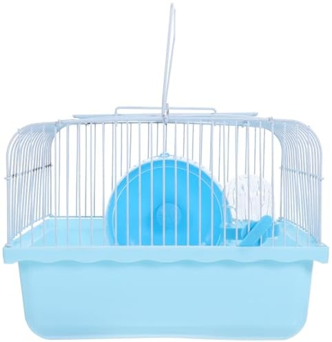 Portable Hamster Travel Carrier, Small Pet Cage with Sleeping Area | Clear Plastic Design, Portable Carrier, Small Pet House, Travel Use, Rodent Supplies