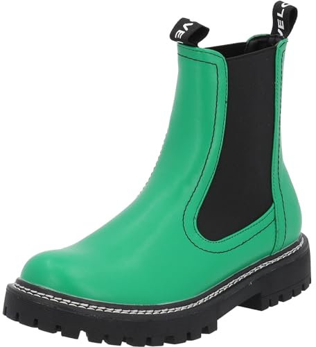 Palado Chelsea Boots Damen Dedej - bequeme Boots - leicht gefütterte Stiefel für Herbst & Winter - modische Stiefeletten Grün UK5,5 - EU38