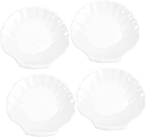 Amosfun 4 Pièces Plat De Coquille Assiette Occidentale Plateau De Condiments Plats À Condiments Assiettes De Service À Dessert Assiette D'Apéritif Coquille Bol De Stockage De Bonbons