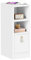 YITAHOME Nachttisch, Beistelltisch,2 offenen Ablagen,1 Schublade,Schmaler Kleiner Nachtschrank im Schlafzimmer,Nachtkästchen Platzsparend, Wohnzimmer, Arbeitszimmer, modern, Wolken weiß 30x25x66