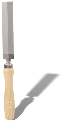 Diamond Rhombic File with Wooden Handle 4 Inches for Metal Glass Grinding Woodworking Taper File Saw Tool