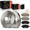 Frankberg 2x Bremsscheiben + 4x Bremsbeläge mit Bremsenschmiermittel Vorderachse Kompatibel mit Combo Tour 2001-2011 Corsa C F08 F68 2000-2006 Meriva X03 Replace# 93176114