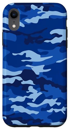 iPhone XR Camouflage Aesthetic Military Pattern Blue Camo Army Case