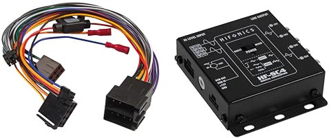 Hifonics HF-SC4-ISO - 4-Kanal High To Low Level Konverter mit automatischer Einschaltfunktion, Summen-Funktion und EPS- plug & play Anschluss dank ISO - Steckverbindung