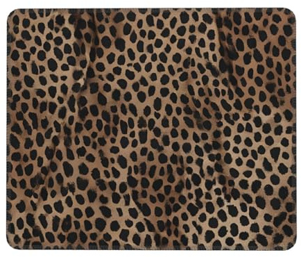 Tapis de souris imprimé léopard 25,4 x 30,5 cm, tapis de souris antidérapant pour ordinateurs, ordinateurs portables, bureau, maison