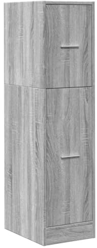 vidaXL Apothekerschrank Grau Sonoma 30x41x118 cm Holzwerkstoff