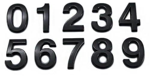 SENYAKI Türnummer House Number Outdoor Sticker Apartment Self Adhesive Digits Hotel Office Address Residential Door Plate Number On The Front Door(Black,120X80 MM_Number 7)
