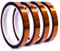 YISUMEI 4 Rollen Wärmeband für Sublimation 12 mm x 33 m Hitzebeständiges Klebeband Braun Hochtemperaturband ohne Rückstände, ideal für die Verwendung bei Elektronik Leiterplatten Thermotransfer