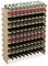 Relaxdays Botellero, 100 Botellas de Vino, Vinoteca Apilable, 120 x 103 x 25 cm, Extensible, Madera de Pino, Natural