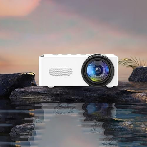 Zilimontt YT100 Mini Projector,Portable Phone Projector,1080P Full HD Video Projector,Home Theater Movie Projector,Compatible With Computers,USB Drives,Mobile Phones,And Gaming Consoles(White)