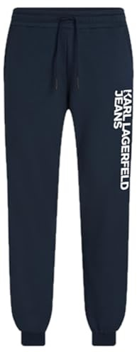 Karl Lagerfeld Jeans Herren Text Logo Slim Sweatpant Schwarze Iris M