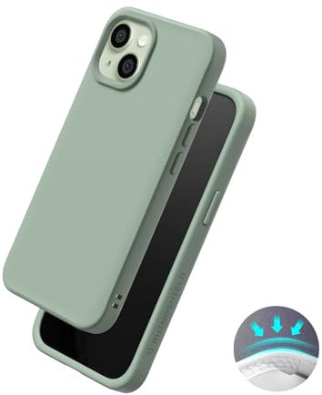 RhinoShield Hülle kompatibel mit [iPhone 15] | SolidX – Schlankes, verstärktes Schutzcase mit stoßdämpfendem Design und 3,5 m Fallschutz – Salbeigrün