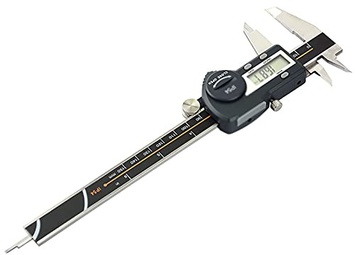 CVNIMV Messschieber, 150–200–300 mm, wasserdicht, Edelstahl, elektronisch, digital, Messschieber mit Bluetooth (Noir 200 mm)