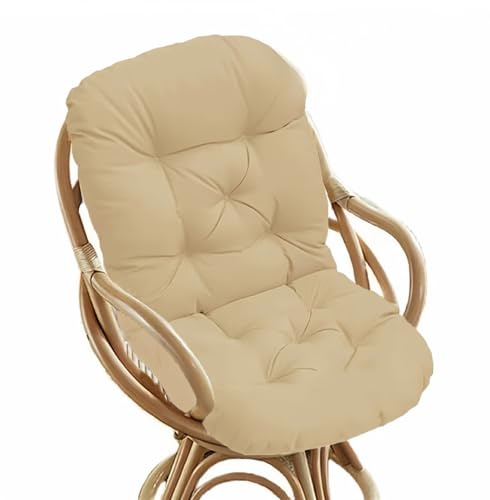 ZASEZOD Schaukelstuhl Auflage Wasserdicht Rattan, Weich Verdickt Sitzkissen Rückenlehne Polster, Ersatzpolster Hochlehner Auflagen für Wohnzimmer, Garten, Indoor Outdoor(A7,120 x 50 cm)